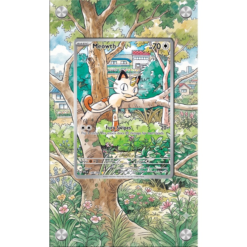 Anime Merchandise From Japan - Art Display for Pokemon Meowth Card