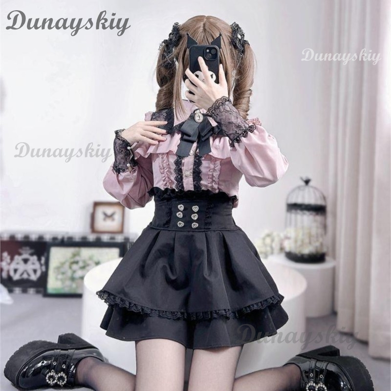 Anime Girl Merchandise - Jirai Kei Lolita Outfit Girls Long