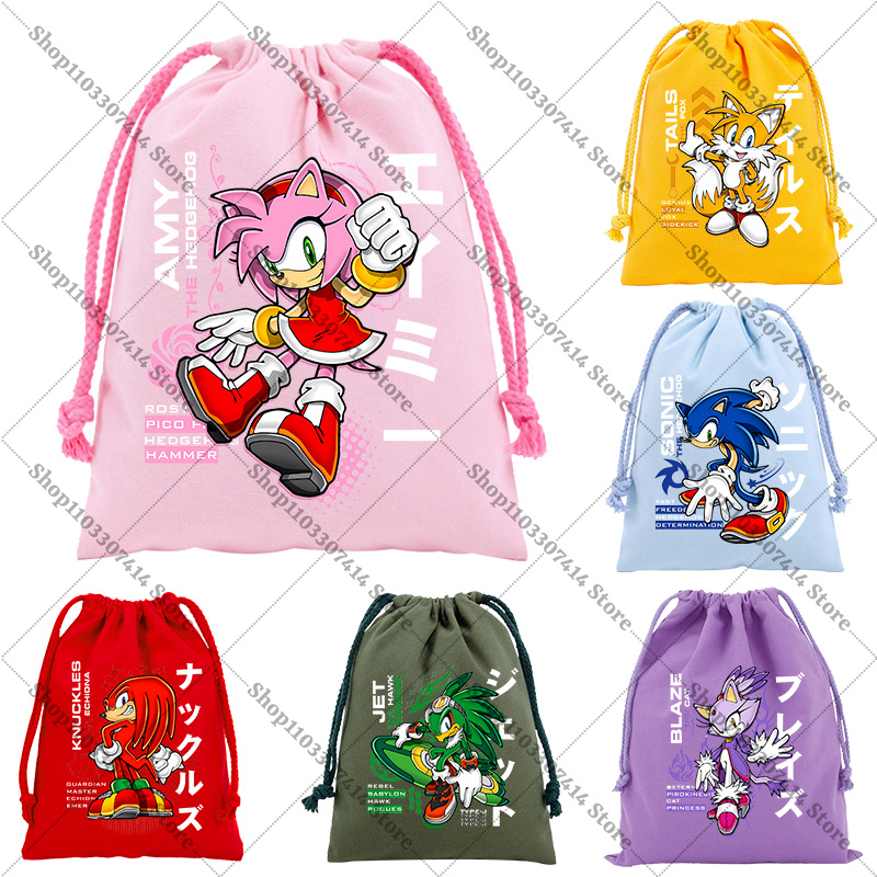 Anime Tote Bag - Anime Game Cute Print Drawstring Bag
