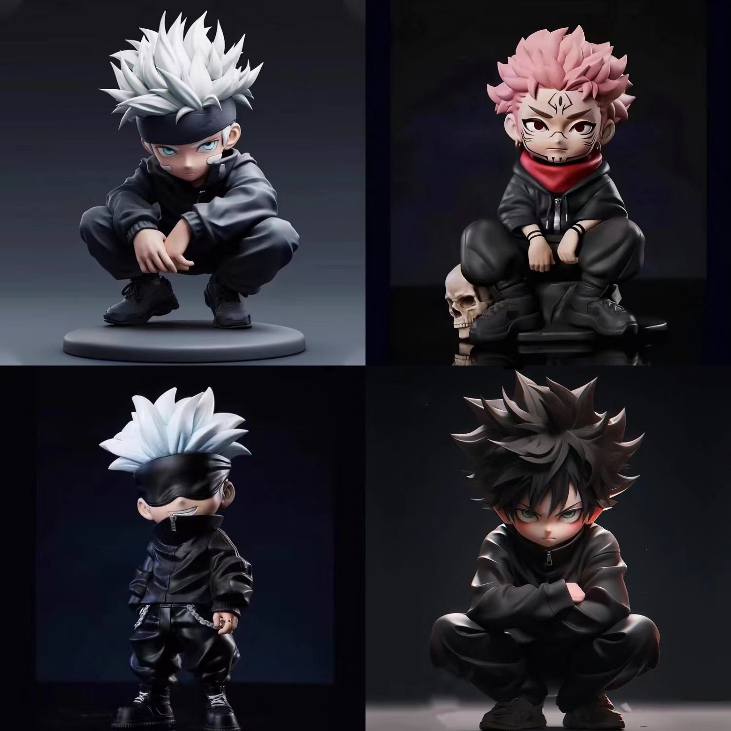 Figure Display Box - Jujutsu Kaisen figure - crouching Satoru