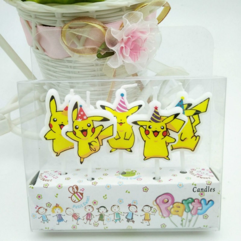 5pcs/lot Pokemon Birthday Cake - Pokemon Anime Merchandise ulasan dan harga