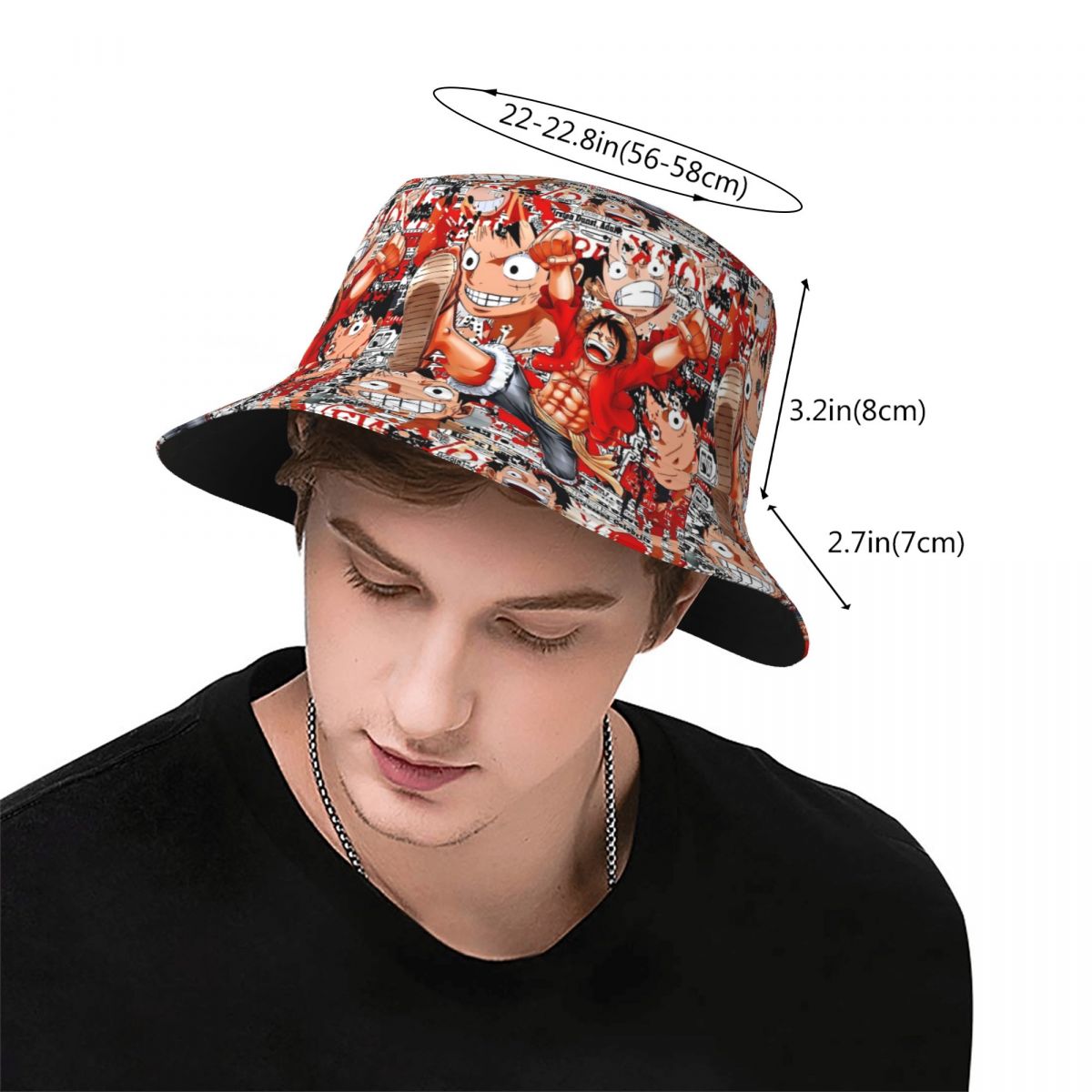 Anime One Piece Luffy Bucket H - Luffy Anime Merchandise ulasan dan harga